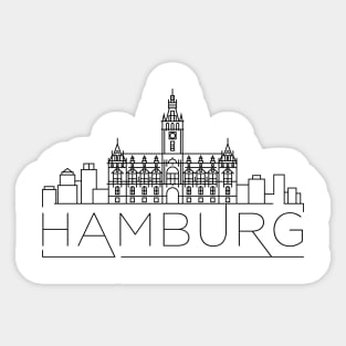 Hamburg Minimal Skyline Sticker